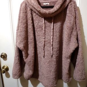 Maurices Cowl neck sherpa pull over